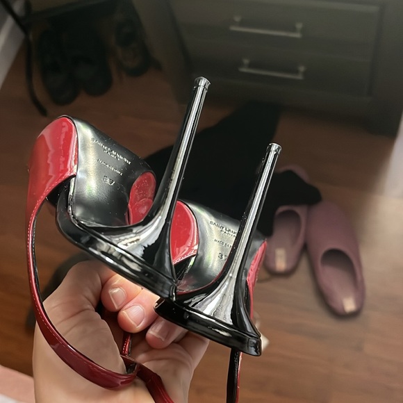 Saint Laurent red Anja heels - Picture 8 of 9